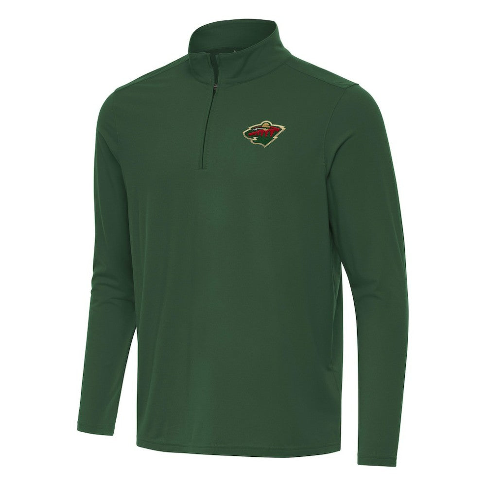 Minnesota Wild - Antigua Intent Quarter-Zip Top Hunter Green