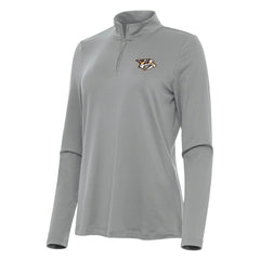 Nashville Predators - Antigua Women's Reprocess Quarter-Zip Top Gray