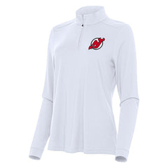 New Jersey Devils - Antigua Women's Intent Quarter-Zip Top White