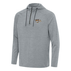 Nashville Predators - Antigua Spikes Quarter-Zip Hoodie Heather Gray