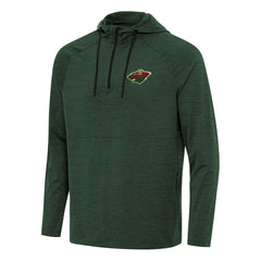 Minnesota Wild - Antigua Spikes Quarter-Zip Hoodie Hunter Green
