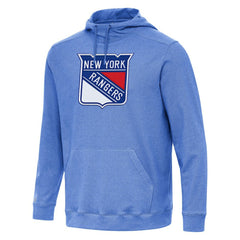 New York Rangers Antigua Cloud Pullover Hoodie Heather Royal