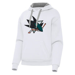 San Jose Sharks - Antigua Women's Victory Pullover Hoodie White
