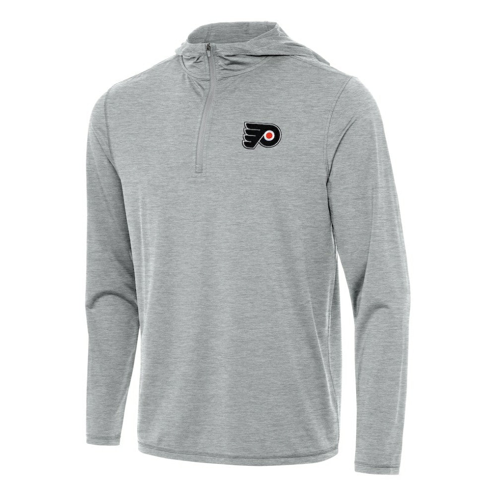 Philadelphia Flyers - Antigua Tidy Quarter-Zip Hoodie Heather Gray