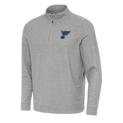 St. Louis Blues - Antigua Subtle Quarter-Zip Sweatshirt Heather Gray