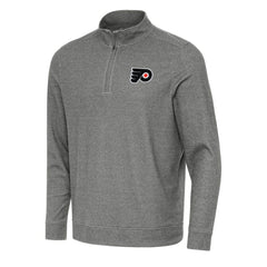 Philadelphia Flyers - Antigua Subtle Quarter-Zip Sweatshirt Heather Black