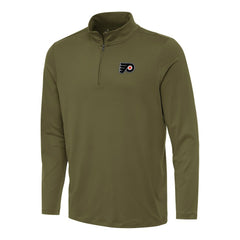Philadelphia Flyers - Antigua Reprocess Quarter-Zip Top Olive