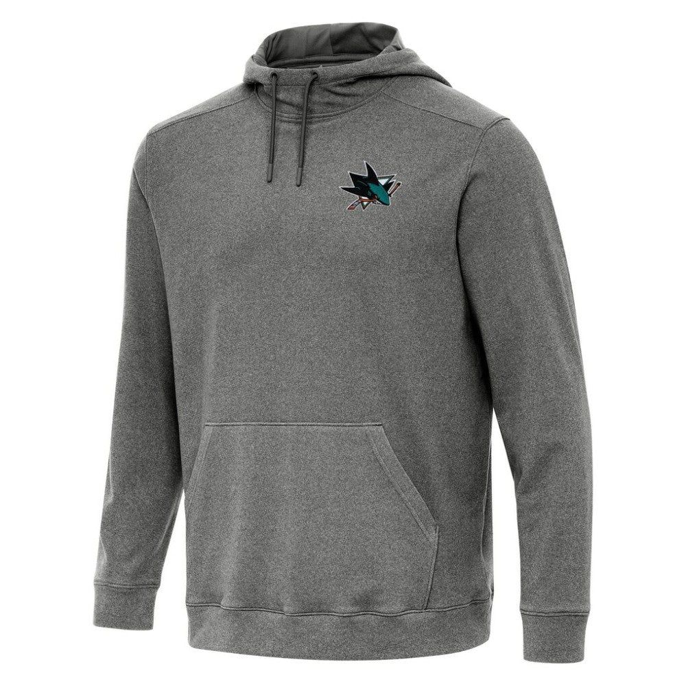 San Jose Sharks - Antigua Cloud Pullover Hoodie Heather Black