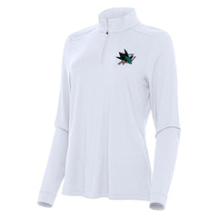 San Jose Sharks - Antigua Women's Intent Quarter-Zip Top White