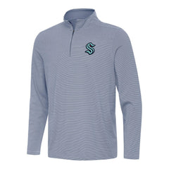 Seattle Kraken Antigua Twine Quarter-Zip Top Navy