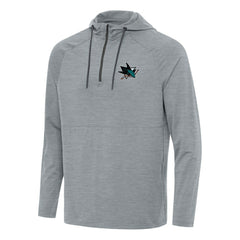 San Jose Sharks - Antigua Spikes Quarter-Zip Hoodie Heather Gray