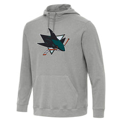 San Jose Sharks - Antigua Cloud Pullover Hoodie Heather Gray