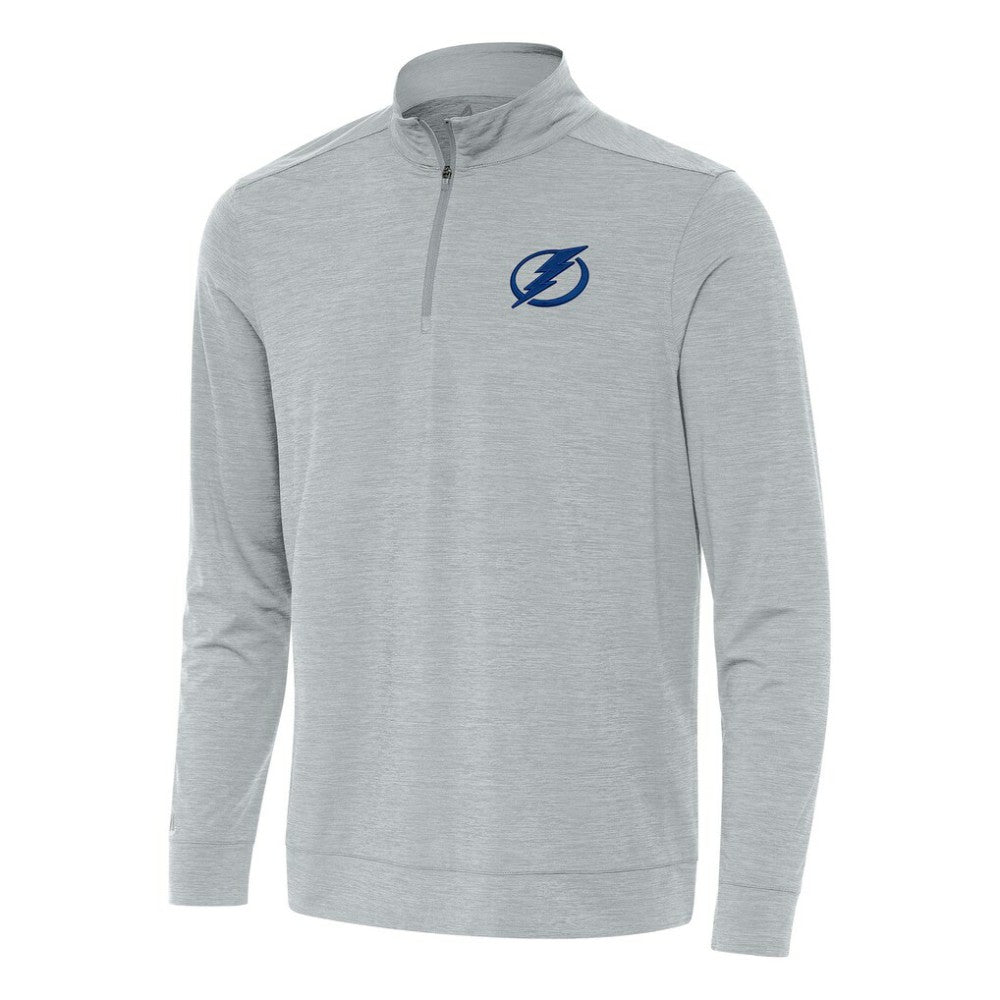 Tampa Bay Lightning - Antigua Bright Quarter-Zip Top Heather Gray