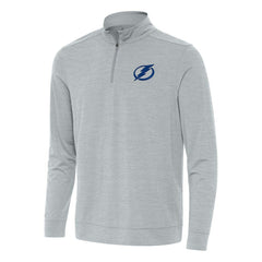 Tampa Bay Lightning - Antigua Bright Quarter-Zip Top Heather Gray