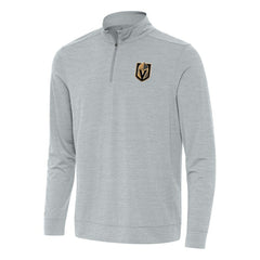 Vegas Golden Knights Antigua Bright Quarter-Zip Top Heather Gray