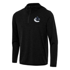 Vancouver Canucks - Antigua Tidy Quarter-Zip Hoodie Heather Black