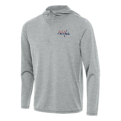 Washington Capitals Antigua Tidy Quarter-Zip Hoodie Heather Gray