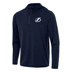 Tampa Bay Lightning - Antigua Tidy Quarter-Zip Hoodie Heather Navy