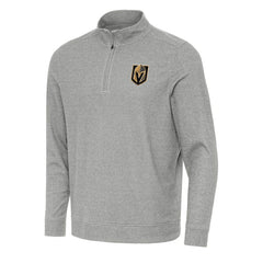 Vegas Golden Knights Antigua Subtle Quarter-Zip Sweatshirt Heather Gray