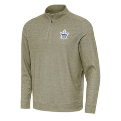 Toronto Maple Leafs - Antigua Subtle Quarter-Zip Sweatshirt Olive