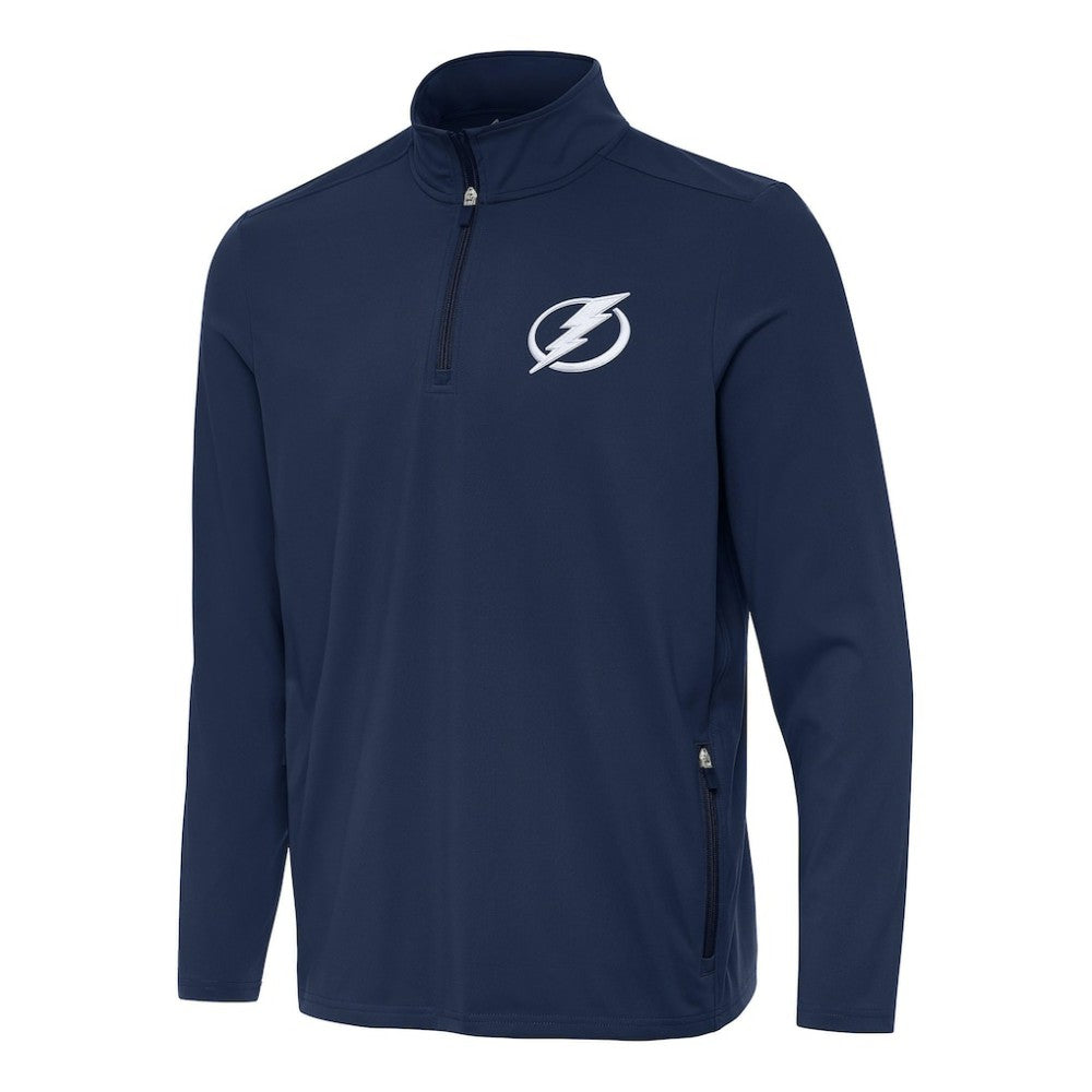 Tampa Bay Lightning - Antigua Perilous Quarter-Zip Sweatshirt Navy