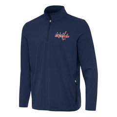 Washington Capitals Antigua Perilous Quarter-Zip Sweatshirt Navy