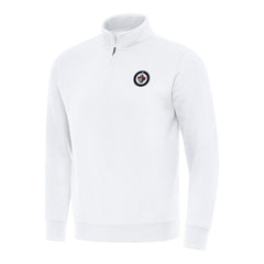 Winnipeg Jets - Antigua Victory Quarter-Zip Mock Sweatshirt White