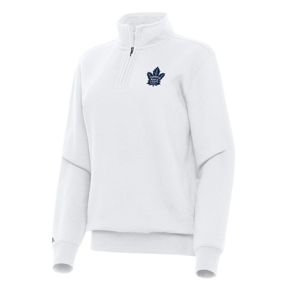 Toronto Maple Leafs - Antigua Women's Victory Quarter-Zip Sweatshirt White