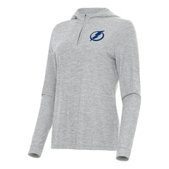 Tampa Bay Lightning - Antigua Women's Daybreak Quarter-Zip Hoodie Heather Gray