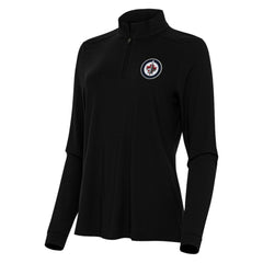 Winnipeg Jets - Antigua Women's Intent Quarter-Zip Top Black