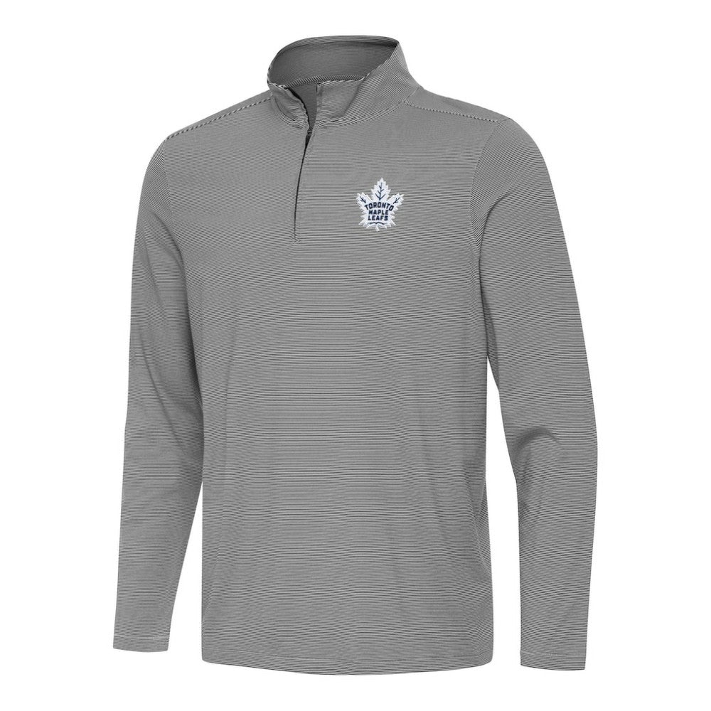 Toronto Maple Leafs - Antigua Twine Quarter-Zip Top Black