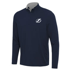 Tampa Bay Lightning - Antigua Content Quarter-Zip Pullover Top Navy/Gray