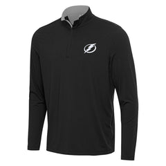 Tampa Bay Lightning - Antigua Content Quarter-Zip Pullover Top Black/Gray