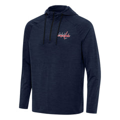 Washington Capitals Antigua Spikes Quarter-Zip Hoodie Heather Navy