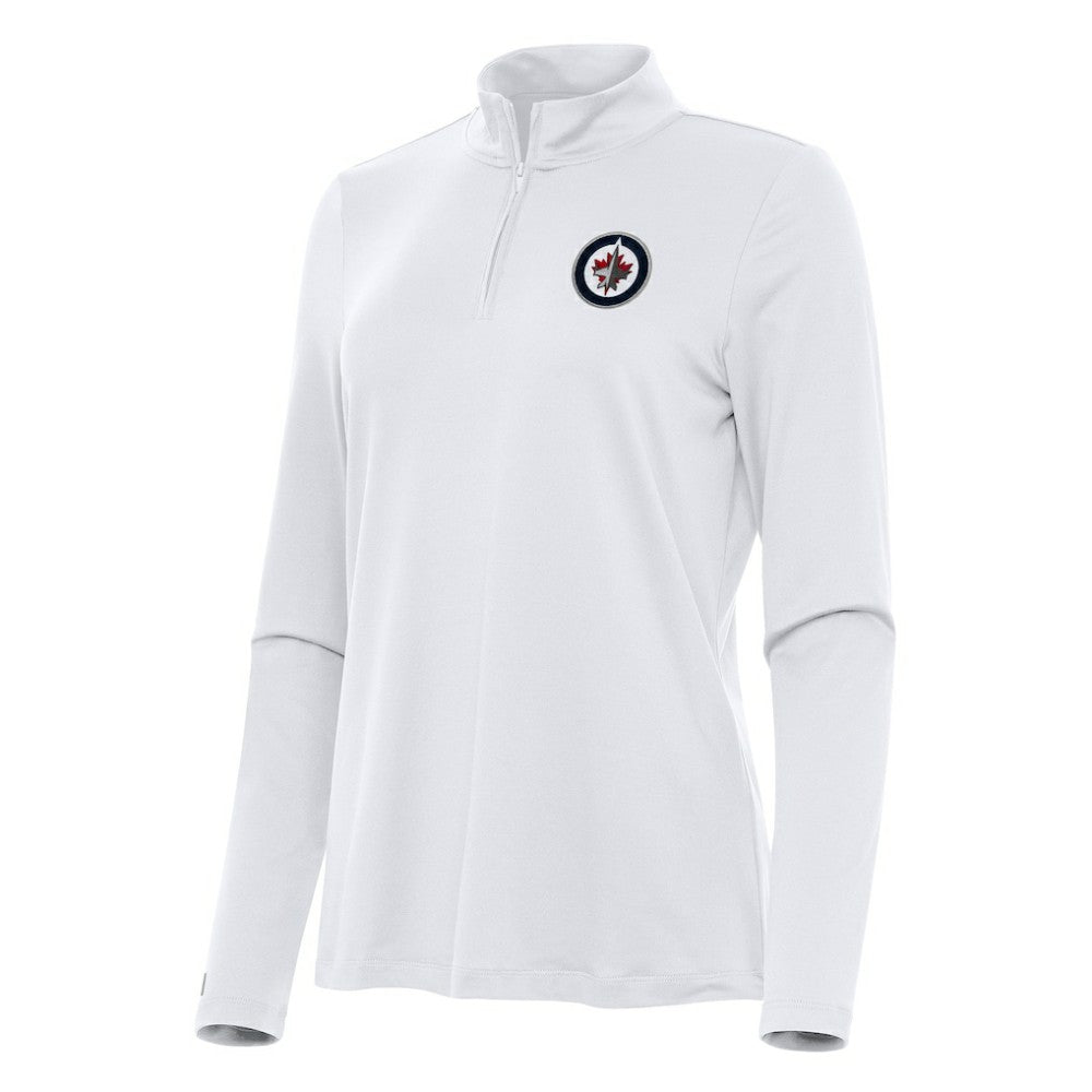 Winnipeg Jets - Antigua Women's Reprocess Quarter-Zip Top White