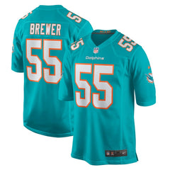Aaron Brewer Miami Dolphins Game Jersey Aqua - Nike
