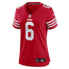 Malik Mustapha San Francisco 49ers Women's Team Game Jersey Scarlet - Nike
