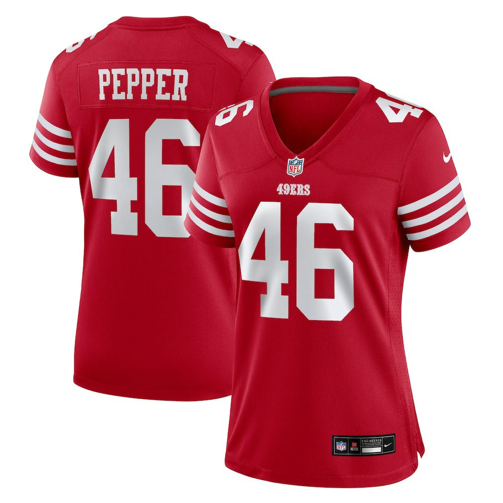 Taybor Pepper San Francisco 49ers Women's Team Game Jersey Scarlet - Nike