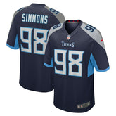 Jeffery Simmons Tennessee Titans Game Jersey Navy - Nike