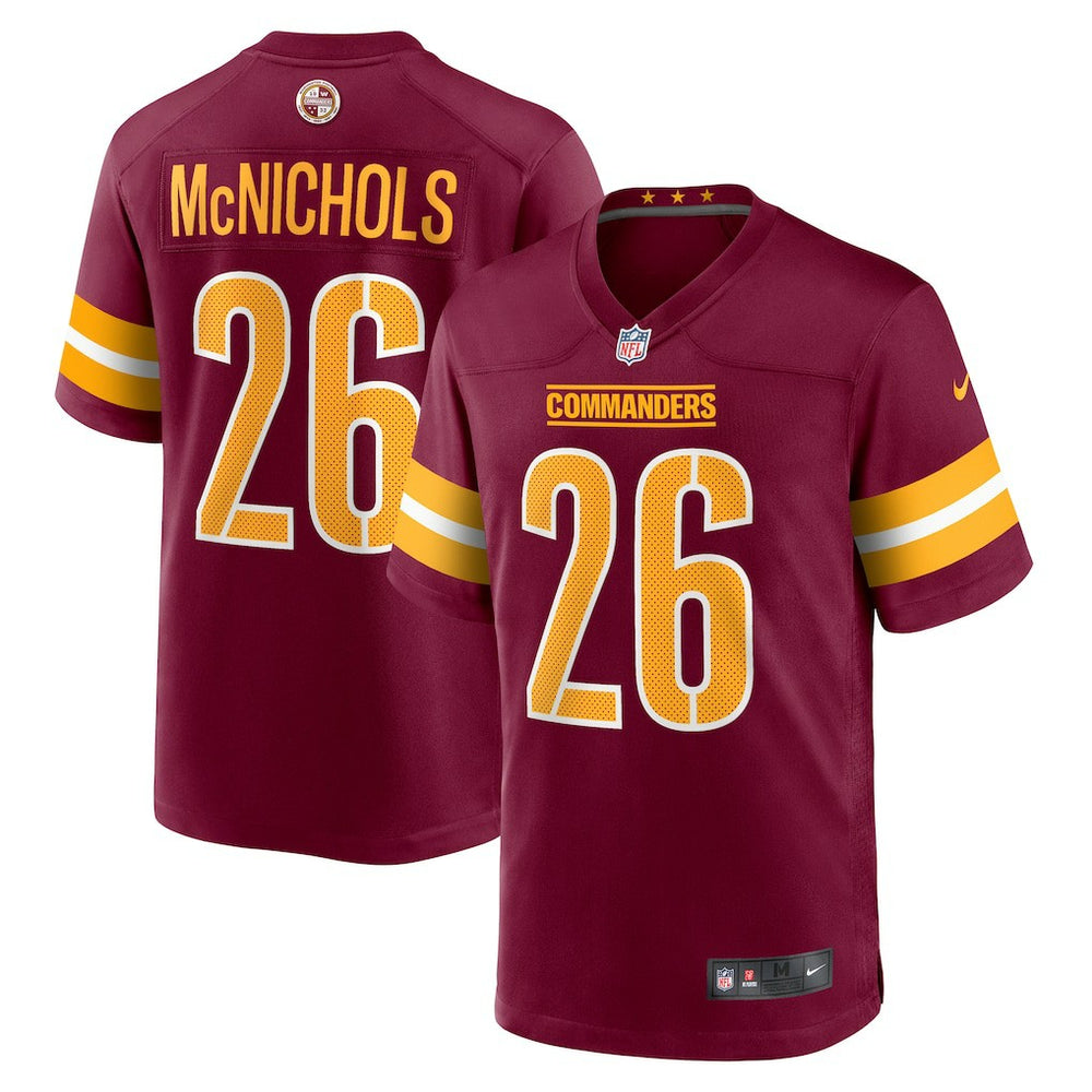 Jeremy McNichols Washington Commanders Game Jersey Burgundy - Nike