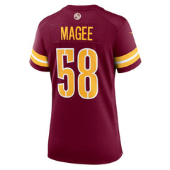 Jordan Magee Washington Commanders Women's Team Game Jersey Burgundy - Nike