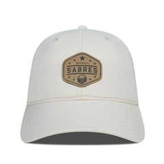 Buffalo Sabres - Men's Levelwear Faux Leather Patch Unstructured Adjustable Hat Cream