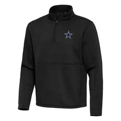 Dallas Cowboys Antigua Twist Quarter-Zip Pullover Jacket Black - NFL