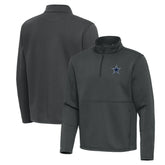 Dallas Cowboys Antigua Twist Quarter-Zip Pullover Jacket Pewter - NFL