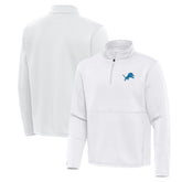 Detroit Lions Antigua Twist Quarter-Zip Pullover Jacket White - NFL
