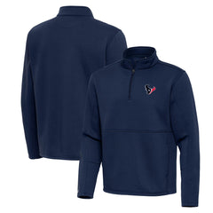 Houston Texans Antigua Twist Quarter-Zip Pullover Jacket Navy - NFL