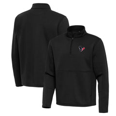 Houston Texans Antigua Twist Quarter-Zip Pullover Jacket Black - NFL