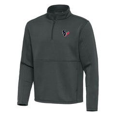 Houston Texans Antigua Twist Quarter-Zip Pullover Jacket Pewter - NFL