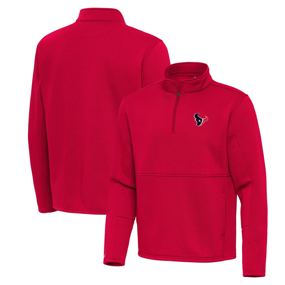Houston Texans Antigua Twist Quarter-Zip Pullover Jacket Red - NFL