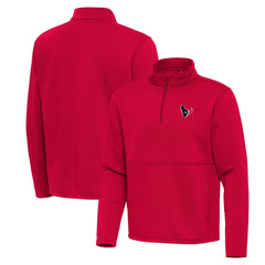 Houston Texans Antigua Twist Quarter-Zip Pullover Jacket Red - NFL